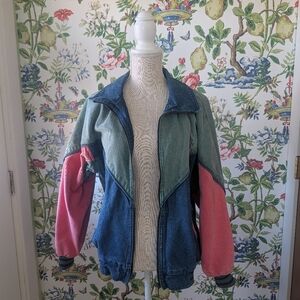 Vintage Hot Spices 80s 90s Multi Color Denim Jacket